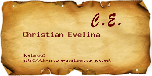 Christian Evelina névjegykártya